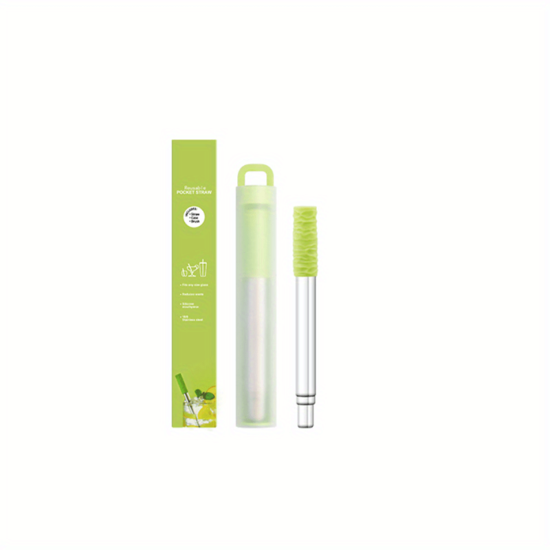 304 SS Telescopic Straw w/ Case Eco-friendly Foldable St