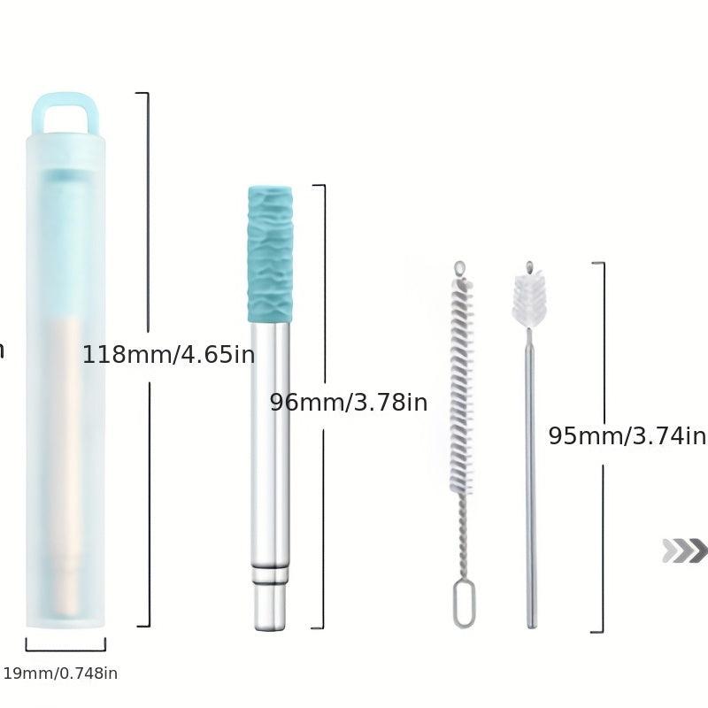 304 SS Telescopic Straw w/ Case Eco-friendly Foldable St