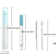304 SS Telescopic Straw w/ Case Eco-friendly Foldable St