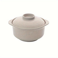 1pc Noodle Bowl With Cover Soup Hot Rice Bowl Container Non Slip Reusable