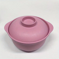 1pc Noodle Bowl With Cover Soup Hot Rice Bowl Container Non Slip Reusable