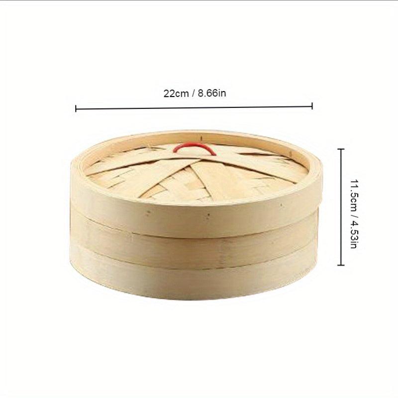 1pc Bamboo Steamer Basket Food Steamer Pot Natural Veggie Steamer