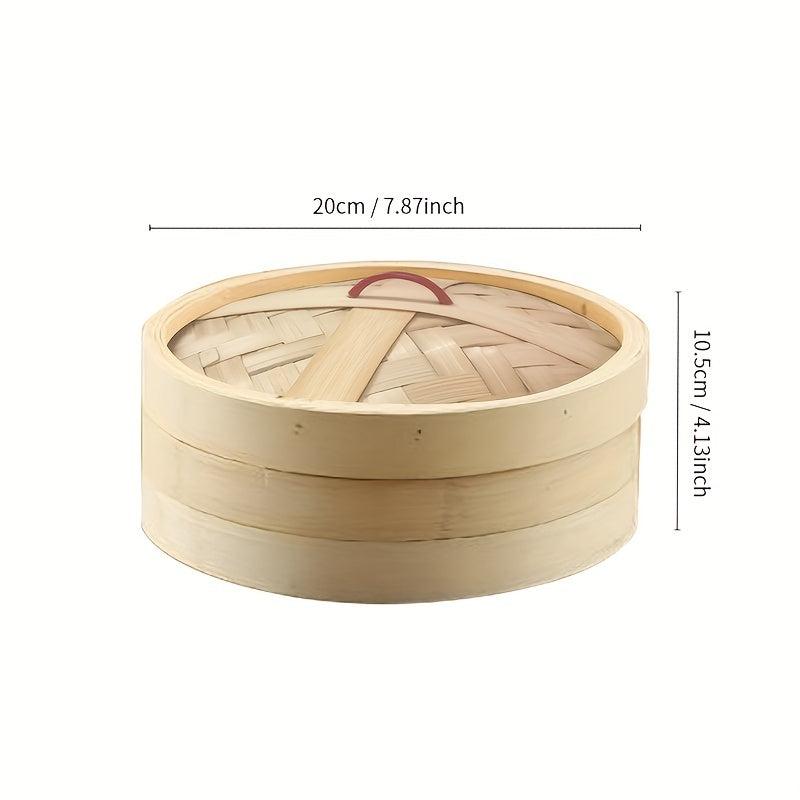 1pc Bamboo Steamer Basket Food Steamer Pot Natural Veggie Steamer