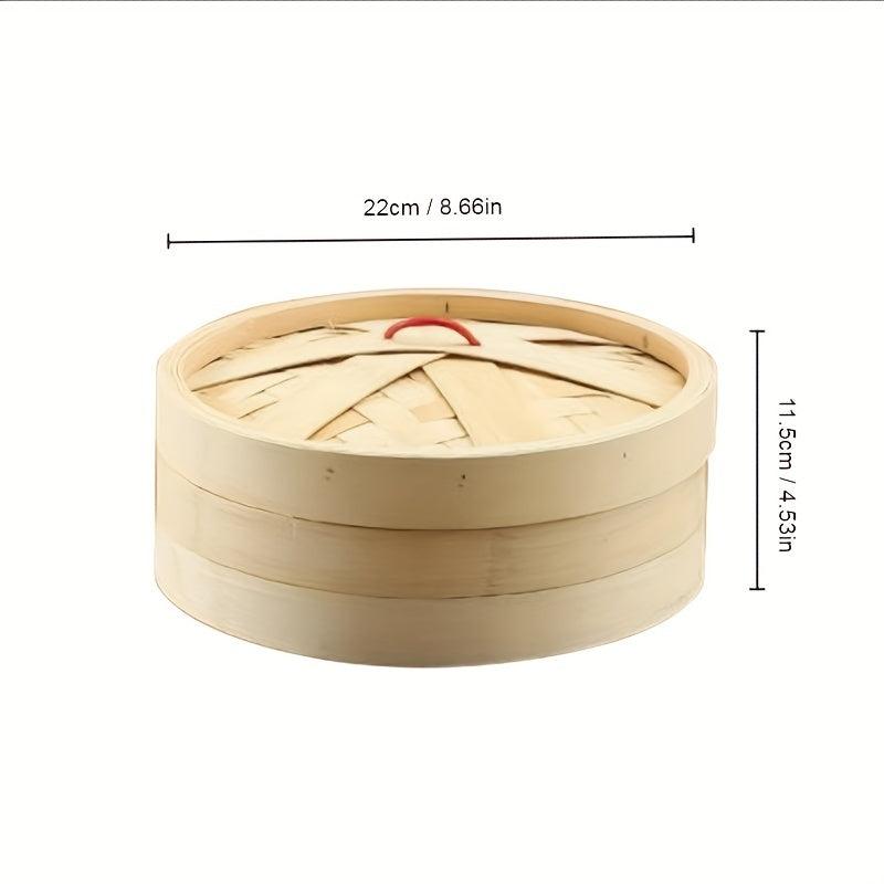 1pc Bamboo Steamer Basket Food Steamer Pot Natural Veggie Steamer
