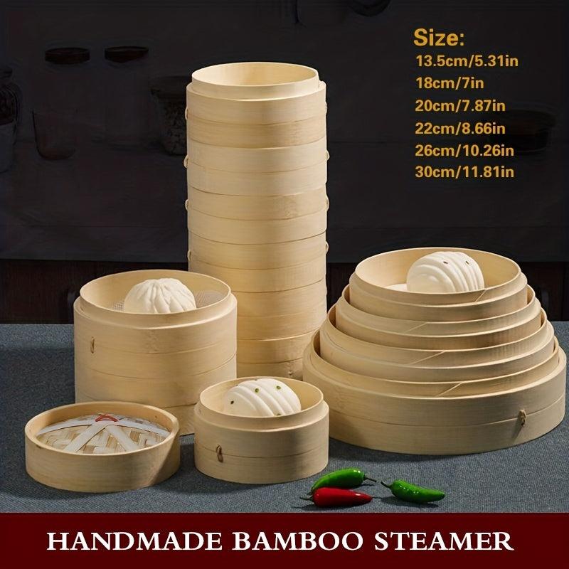 1pc Bamboo Steamer Basket Food Steamer Pot Natural Veggie Steamer