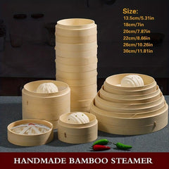 1pc Bamboo Steamer Basket Food Steamer Pot Natural Veggie Steamer