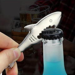 Shark Shape Bottle Opener Stainless Steel Keychain