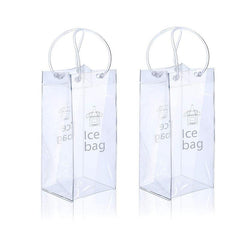 3pcs Ice Wine Bag Portable Collapsible Clear Wine Pouch Cooler With Handle
