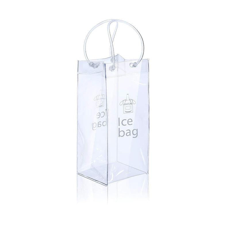 3pcs Ice Wine Bag Portable Collapsible Clear Wine Pouch Cooler With Handle