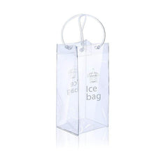 3pcs Ice Wine Bag Portable Collapsible Clear Wine Pouch Cooler With Handle