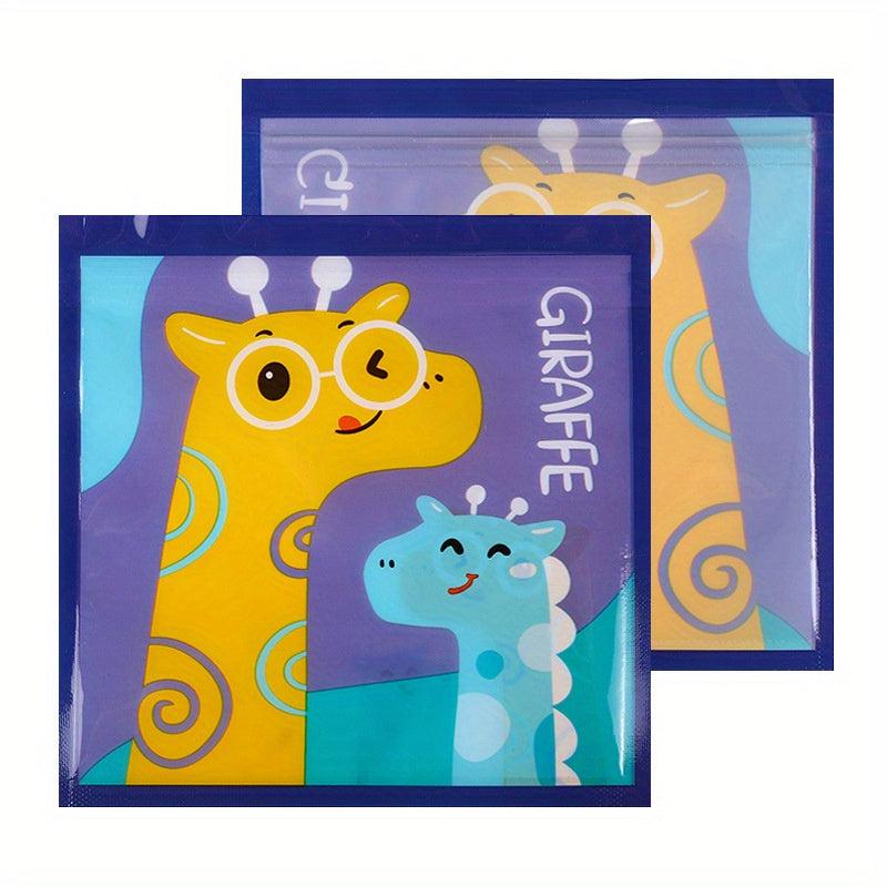20pcs Animal Pattern Ziplock Cookie Bags for Baked Goods, Small Items