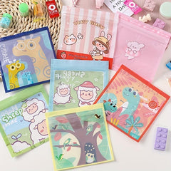 20pcs Animal Pattern Ziplock Cookie Bags for Baked Goods, Small Items
