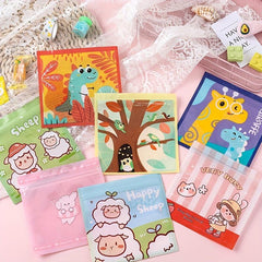 20pcs Animal Pattern Ziplock Cookie Bags for Baked Goods, Small Items
