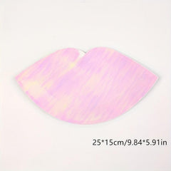8pcs Pink Love Heart Lips Paper Plate Set