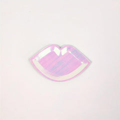 8pcs Pink Love Heart Lips Paper Plate Set