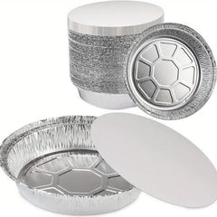 20pcs Round Aluminum Pans With Lid for Baking Parties Kitchen Gadgets