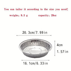20pcs Round Aluminum Pans With Lid for Baking Parties Kitchen Gadgets