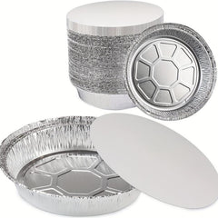 20pcs Round Aluminum Pans With Lid for Baking Parties Kitchen Gadgets