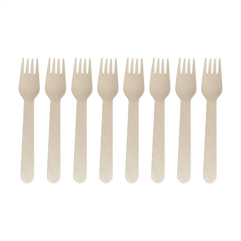 8pcs Wooden Fork Spoon Kitchen Utensils Supplies