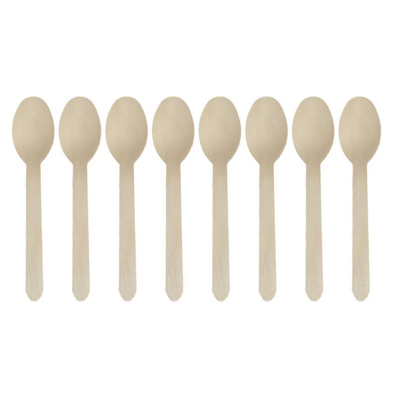 8pcs Wooden Fork Spoon Kitchen Utensils Supplies