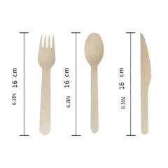 8pcs Wooden Fork Spoon Kitchen Utensils Supplies