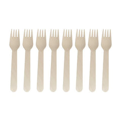 8pcs Wooden Fork Spoon Kitchen Utensils Supplies