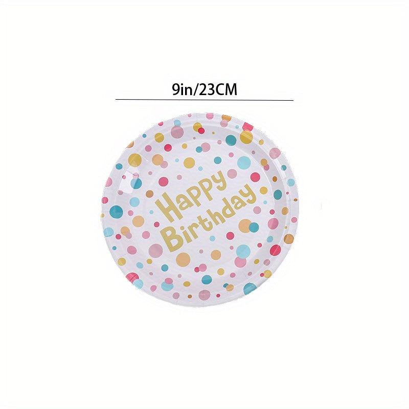 20pcs 17 22 Disposable Polka Dot Paper Tray, Waterproof Party Tray