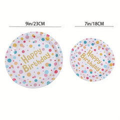20pcs 17 22 Disposable Polka Dot Paper Tray, Waterproof Party Tray
