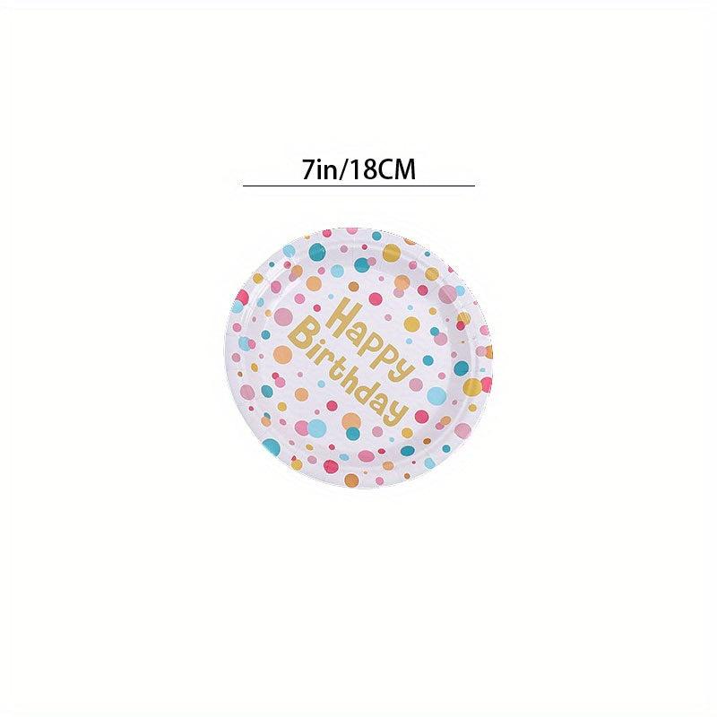 20pcs 17 22 Disposable Polka Dot Paper Tray, Waterproof Party Tray