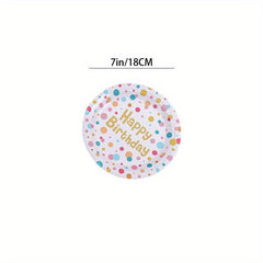 20pcs 17 22 Disposable Polka Dot Paper Tray, Waterproof Party Tray