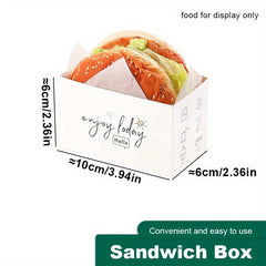 10pcs Greaseproof Sandwich Wrappers for Baking Toasting Cakes