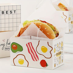10pcs Greaseproof Sandwich Wrappers for Baking Toasting Cakes