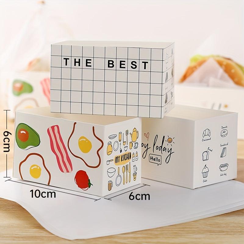 10pcs Greaseproof Sandwich Wrappers for Baking Toasting Cakes