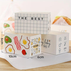 10pcs Greaseproof Sandwich Wrappers for Baking Toasting Cakes