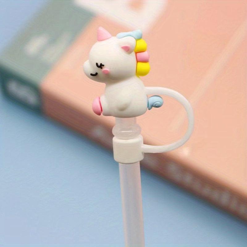 Silicone Straw Cover Reusable Cartoon Tips for 6-8mm Straws