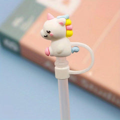 Silicone Straw Cover Reusable Cartoon Tips for 6-8mm Straws