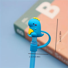 Silicone Straw Cover Reusable Cartoon Tips for 6-8mm Straws