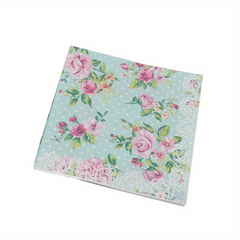 20pcs Disposable Rose Printed Square Napkins Party Printed Napkins