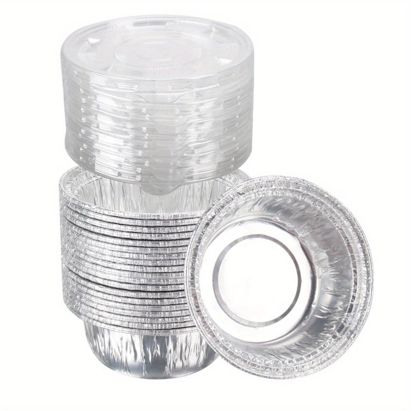 40pcs Disposable Aluminum Foil Tray Containers for Cakes 3.9x1.5 Inches