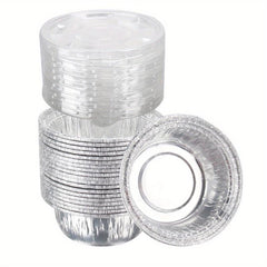 40pcs Disposable Aluminum Foil Tray Containers for Cakes 3.9x1.5 Inches
