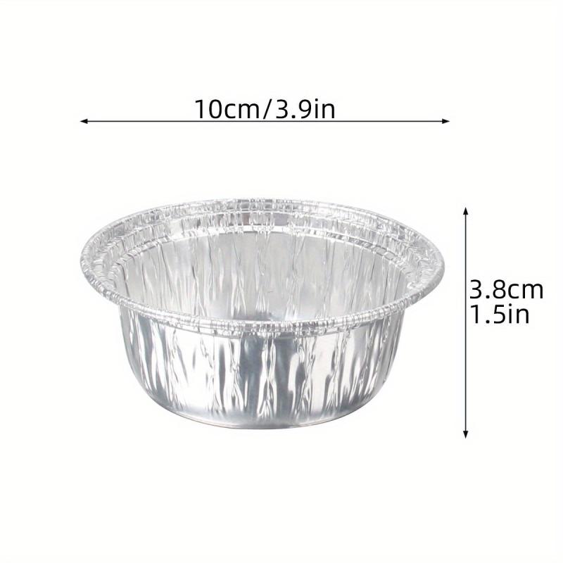 40pcs Disposable Aluminum Foil Tray Containers for Cakes 3.9x1.5 Inches