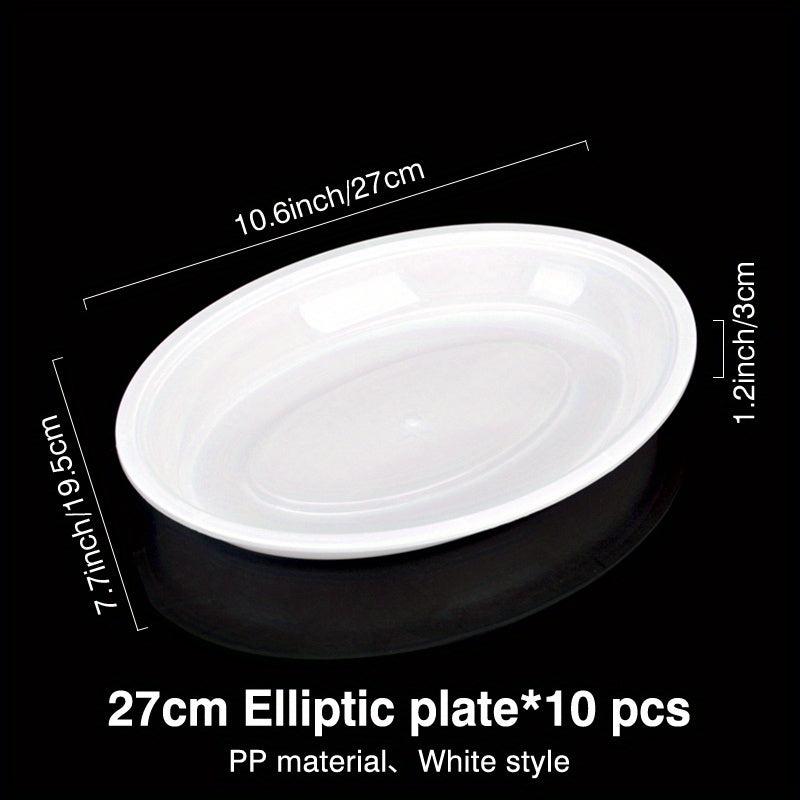 10pcs Disposable Unbreakable Plates for BBQ Party Dinner Travel Picnic