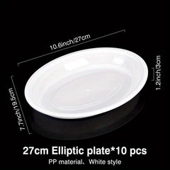 10pcs Disposable Unbreakable Plates for BBQ Party Dinner Travel Picnic