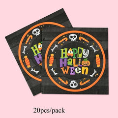 20pcs Halloween Party Napkins Paper Towels Decoration
