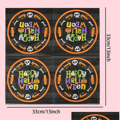 20pcs Halloween Party Napkins Paper Towels Decoration