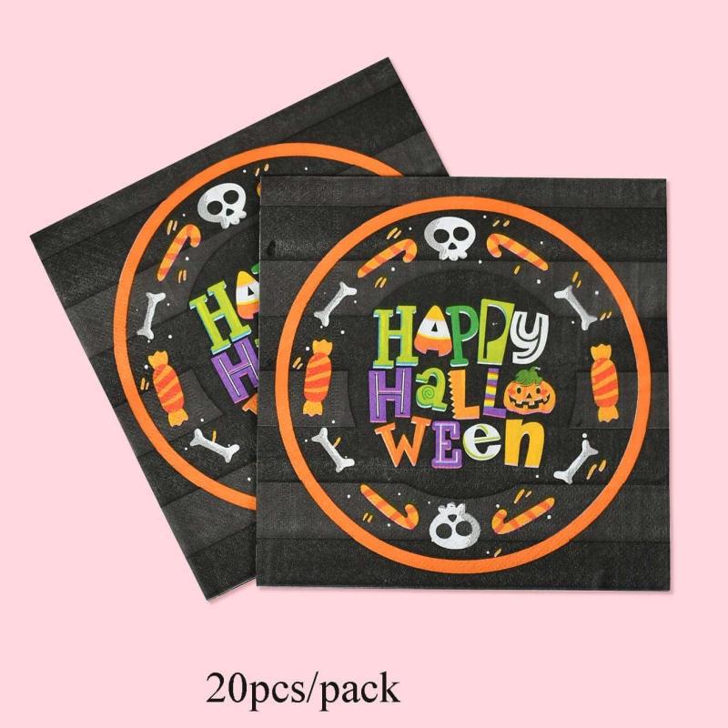 20pcs Halloween Party Napkins Paper Towels Decoration