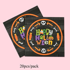 20pcs Halloween Party Napkins Paper Towels Decoration