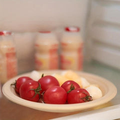 10pcs Disposable Sugarcane Plates 15 24 20 32 25 Natural Dinner Dessert Plates