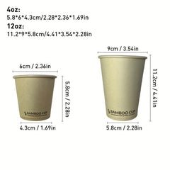 Disposable Paper Cups Bamboo Pulp Cups Anti Scald Drinking Cups for Events
