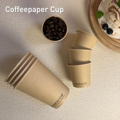Disposable Paper Cups Bamboo Pulp Cups Anti Scald Drinking Cups for Events